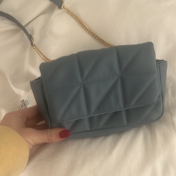 Primark Blue & Gold Quilted Purse - Picture 10 of 11